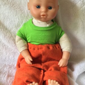 Lamswollen broekje, diep oranje (recht model)